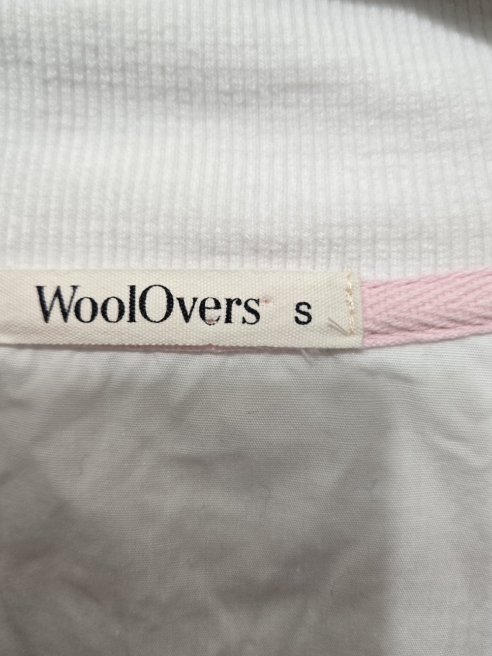 Woolovers Pink & White Striped Half-Zip Pullover Size S - Picture 2 of 11